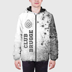 Куртка с капюшоном мужская Club Brugge - white gradient по-вертикали, цвет: 3D-черный — фото 2