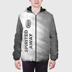 Куртка с капюшоном мужская Spirited Away - white gradient по-вертикали, цвет: 3D-черный — фото 2