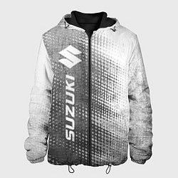 Куртка с капюшоном мужская Suzuki - grey gradient по-вертикали, цвет: 3D-черный
