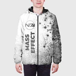 Куртка с капюшоном мужская Mass Effect - white gradient по-вертикали, цвет: 3D-черный — фото 2