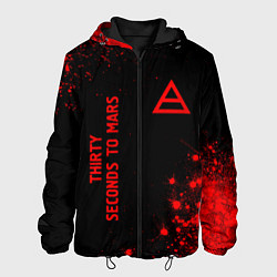Мужская куртка Thirty Seconds to Mars - red gradient вертикально