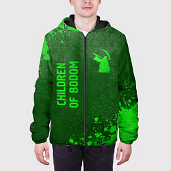 Куртка с капюшоном мужская Children of Bodom - green gradient вертикально, цвет: 3D-черный — фото 2