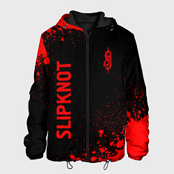 Куртка с капюшоном мужская Slipknot - red gradient вертикально, цвет: 3D-черный