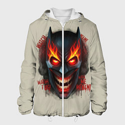 Куртка с капюшоном мужская Огенный Бэтмент, цвет: 3D-белый