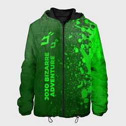 Куртка с капюшоном мужская JoJo Bizarre Adventure - green gradient по-вертика, цвет: 3D-черный