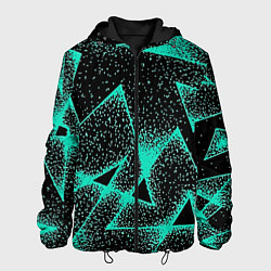 Куртка с капюшоном мужская The triangle is light blue, цвет: 3D-черный
