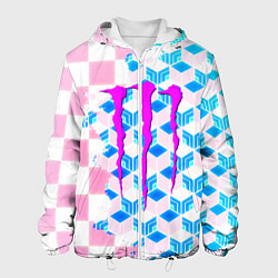 Куртка с капюшоном мужская Monster energy neon anime, цвет: 3D-белый