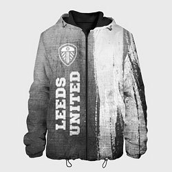 Куртка с капюшоном мужская Leeds United - grey gradient по-вертикали, цвет: 3D-черный