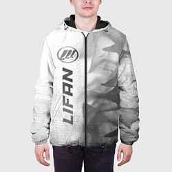 Куртка с капюшоном мужская Lifan - white gradient по-вертикали, цвет: 3D-черный — фото 2