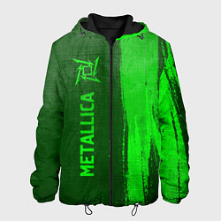 Куртка с капюшоном мужская Metallica - green gradient по-вертикали, цвет: 3D-черный