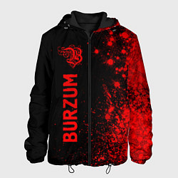 Куртка с капюшоном мужская Burzum - red gradient по-вертикали, цвет: 3D-черный