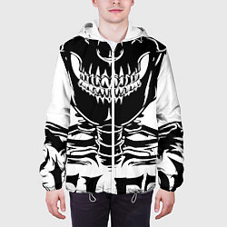 Куртка с капюшоном мужская Skeleton череп, цвет: 3D-белый — фото 2