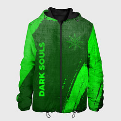 Куртка с капюшоном мужская Dark Souls - green gradient вертикально, цвет: 3D-черный