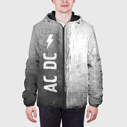 Куртка с капюшоном мужская AC DC - grey gradient по-вертикали, цвет: 3D-черный — фото 2