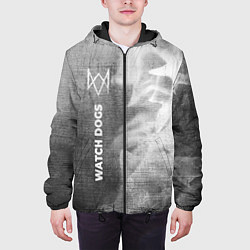 Куртка с капюшоном мужская Watch Dogs - grey gradient по-вертикали, цвет: 3D-черный — фото 2