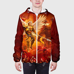 Куртка с капюшоном мужская Сангвиний великий ангел, цвет: 3D-белый — фото 2