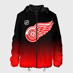 Куртка с капюшоном мужская Детройт Ред Уингз - градиент, цвет: 3D-черный