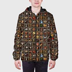Куртка с капюшоном мужская Артефакты меча и магии, цвет: 3D-черный — фото 2