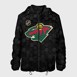 Куртка с капюшоном мужская Миннесота Уайлд - черные соты, цвет: 3D-черный