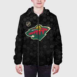 Куртка с капюшоном мужская Миннесота Уайлд - черные соты, цвет: 3D-черный — фото 2