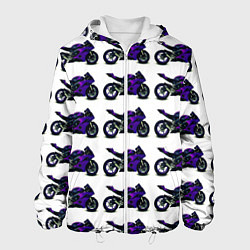 Мужская куртка Motorcycle purple gloss