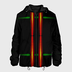 Мужская куртка Neon black green circles