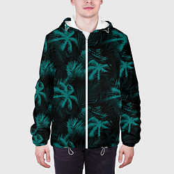 Куртка с капюшоном мужская Palm light blue dark, цвет: 3D-белый — фото 2