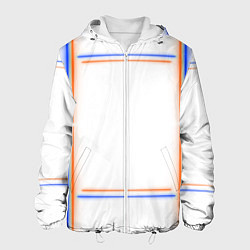 Куртка с капюшоном мужская Neon white orange blue, цвет: 3D-белый