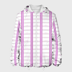 Мужская куртка Color white cage pink line