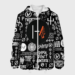 Куртка с капюшоном мужская Twenty one pilots rock logo, цвет: 3D-белый