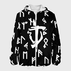 Куртка с капюшоном мужская Doom магические символы, цвет: 3D-белый