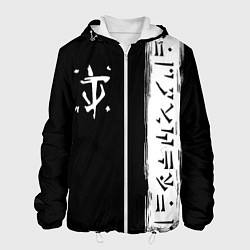 Куртка с капюшоном мужская Doom символы марса, цвет: 3D-белый