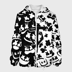 Куртка с капюшоном мужская Doom x Marshmello pattern, цвет: 3D-белый
