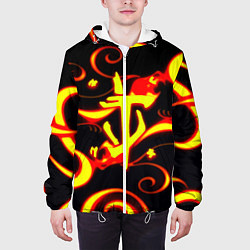 Куртка с капюшоном мужская Doom dragon steel fire, цвет: 3D-белый — фото 2