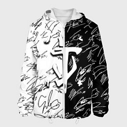 Куртка с капюшоном мужская Doom автографы, цвет: 3D-белый