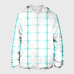 Куртка с капюшоном мужская Color white light blue crosses, цвет: 3D-белый