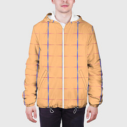 Куртка с капюшоном мужская Color beige blue cross, цвет: 3D-белый — фото 2
