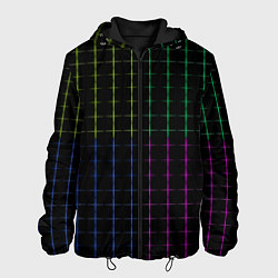Куртка с капюшоном мужская Color black multicolored stripes, цвет: 3D-черный