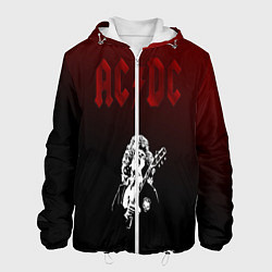 Куртка с капюшоном мужская AcDc - gradient, цвет: 3D-белый