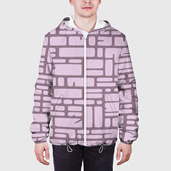 Куртка с капюшоном мужская Кирпичная кладка, цвет: 3D-белый — фото 2