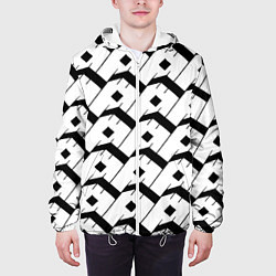 Куртка с капюшоном мужская Три буквы: чёрные, цвет: 3D-белый — фото 2