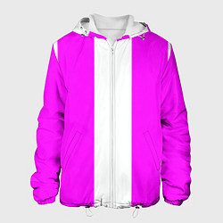 Куртка с капюшоном мужская Color white and pink, цвет: 3D-белый