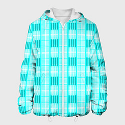 Куртка с капюшоном мужская Color neon light blue, цвет: 3D-белый
