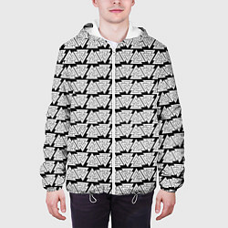 Куртка с капюшоном мужская Символы валькнут как броня защиты, цвет: 3D-белый — фото 2