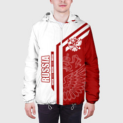 Куртка с капюшоном мужская Россия, цвет: 3D-белый — фото 2
