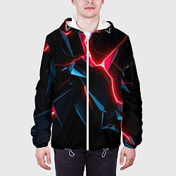Куртка с капюшоном мужская Neon multicolored, цвет: 3D-белый — фото 2