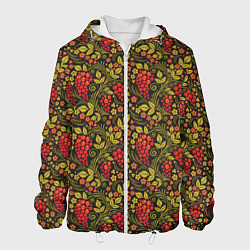 Куртка с капюшоном мужская Славянский узор, цвет: 3D-белый