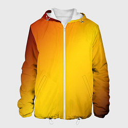 Куртка с капюшоном мужская Color yellow red gradient, цвет: 3D-белый