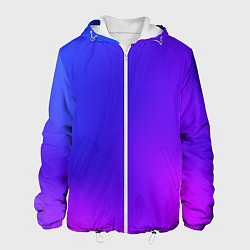 Куртка с капюшоном мужская Color multicolored gradient, цвет: 3D-белый