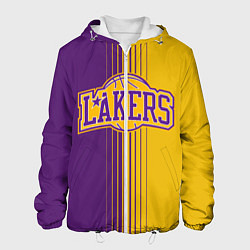 Куртка с капюшоном мужская NBA Lakers LA, цвет: 3D-белый